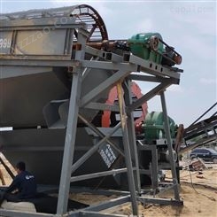 新型环保矿山轮式洗砂机 节能螺旋洗沙设备 黄泥轮式洗砂机生产线