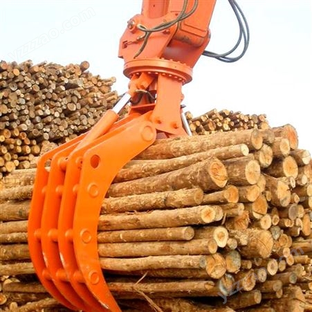 木制物品搬运 挖掘机夹木器加装废钢废铁 360度旋转