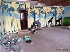 室内大副墙体彩绘 写字楼涂鸦彩绘墙 保用10年不掉色 新视角