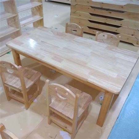 幼儿园实木桌椅套装儿童课桌椅家用学习桌子宝宝长条桌子