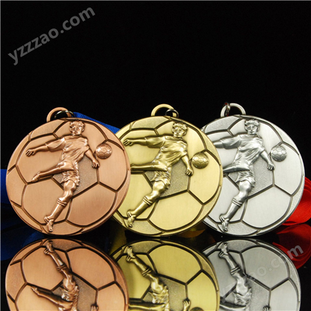 LY456定制运动会比赛式通用空白金银铜奖牌马拉松足球金属空白荣誉挂牌