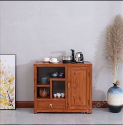 家用中式茶水柜 茶水架置物架竹实木茶叶茶具收纳