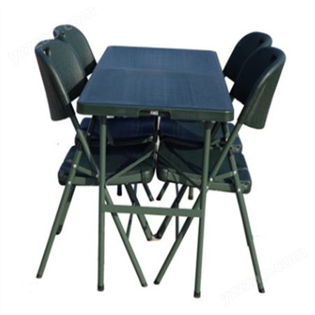 军绿色折叠桌椅 吹塑多功能指挥桌椅 训练多功能便携指挥桌