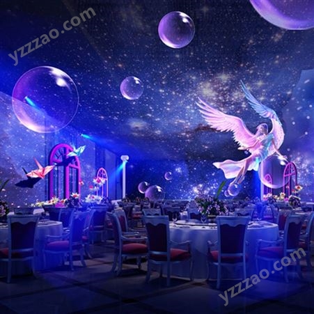 光影餐厅 全息沉浸式投影宴会厅 3D动画视觉 定制