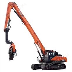 天诺工程机械专业改装挖掘机三节 加长臂 打桩臂 工厂制造