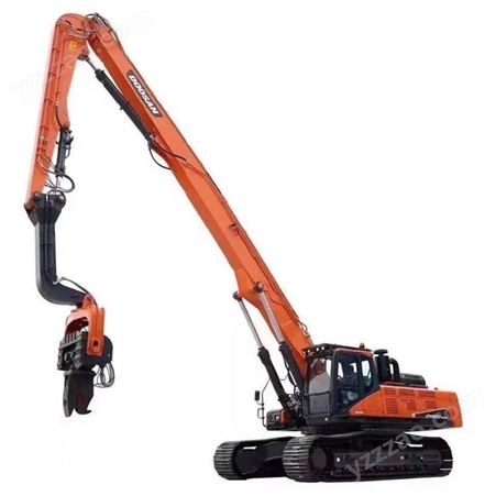 天诺工程机械专业改装挖掘机三节 加长臂 打桩臂 工厂制造