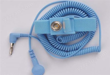 单回路耳机孔防静电有绳手腕带（浅蓝色）