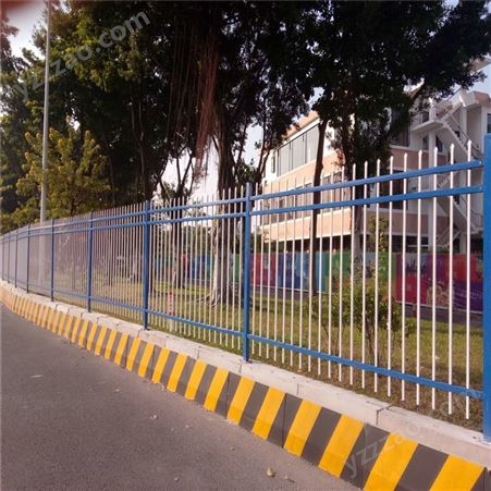 金鸿 小区学校围墙栏栅 户外庭院隔断防护围栏 蓝白色锌钢护栏
