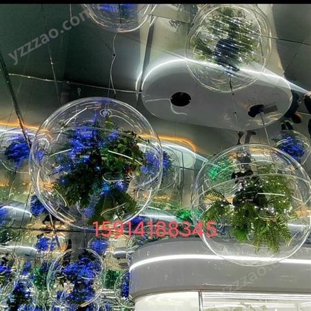 飞剑亚克力圆球室内美陈植被装饰透明景观球工厂直销