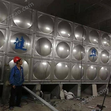 四川304不锈钢保温方形水箱厂 组合式焊接水箱生产 健华
