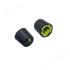 TPE+ABS材质音响器材塑胶双色旋钮 一体注塑塑料旋钮帽