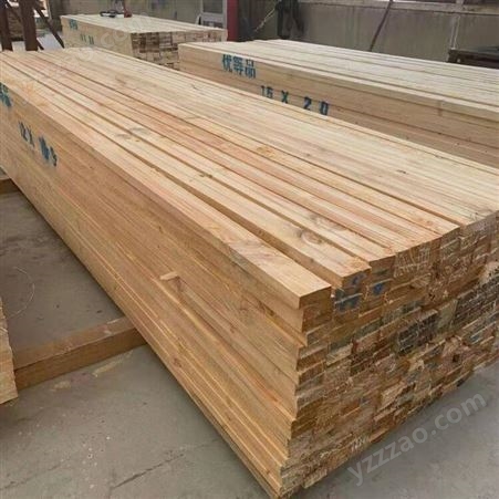 建亿建筑白松木方工地用料原木加工常规工程方木不开裂安装简便