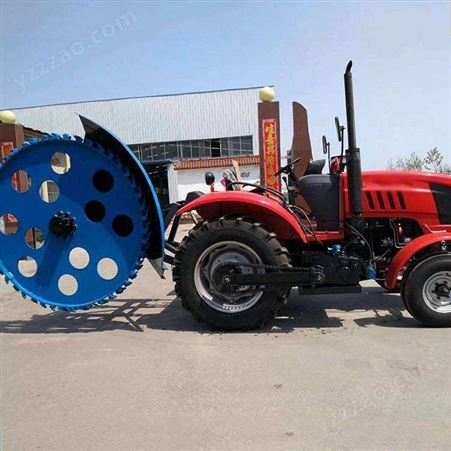 拖拉机牵引挖沟机 混凝土路面圆盘开沟机 大型打沟机 兴农机械