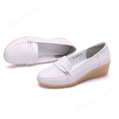 护士鞋 夏季女白色镂空气垫软底透气防滑不累脚 增高小白鞋