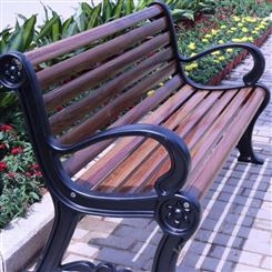 户外铝合金休闲椅 塑木公园椅子 木塑园林座椅厂家定做款式
