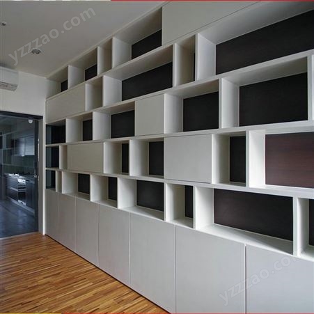 多功能书房实木定制卧室书柜客厅组合柜一体式简约落地书架